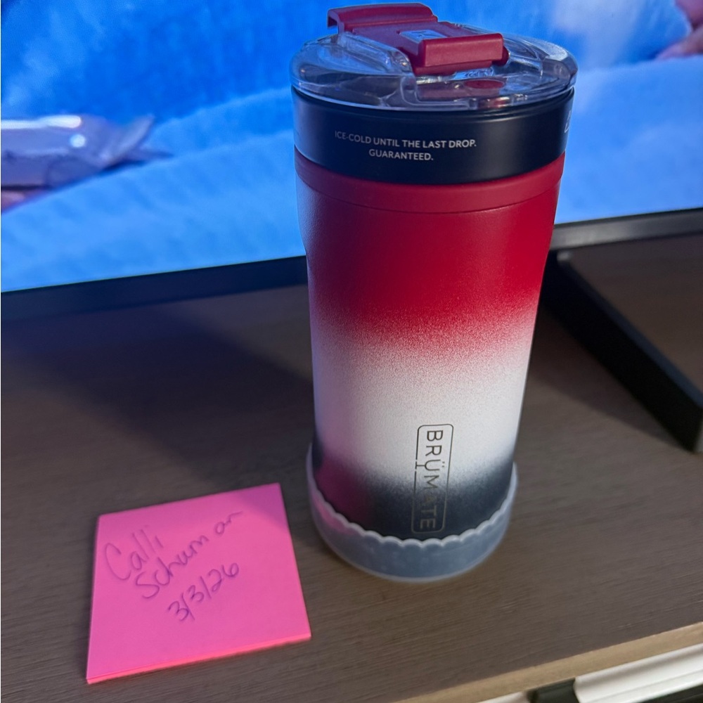Brumate Gradient Insulated Tumbler - Matte Red White Blue